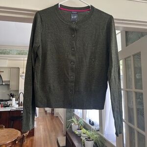 GAP Green 100 Percent Merino Wool Cardigan Size Small